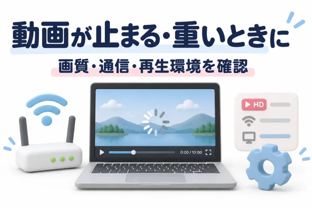 FANZA動画の動画が止まる・重い時の解決手順