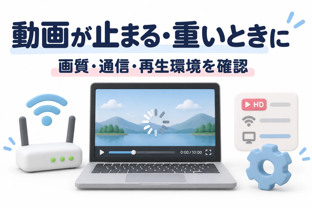 FANZA動画の動画が止まる・重い時の解決手順